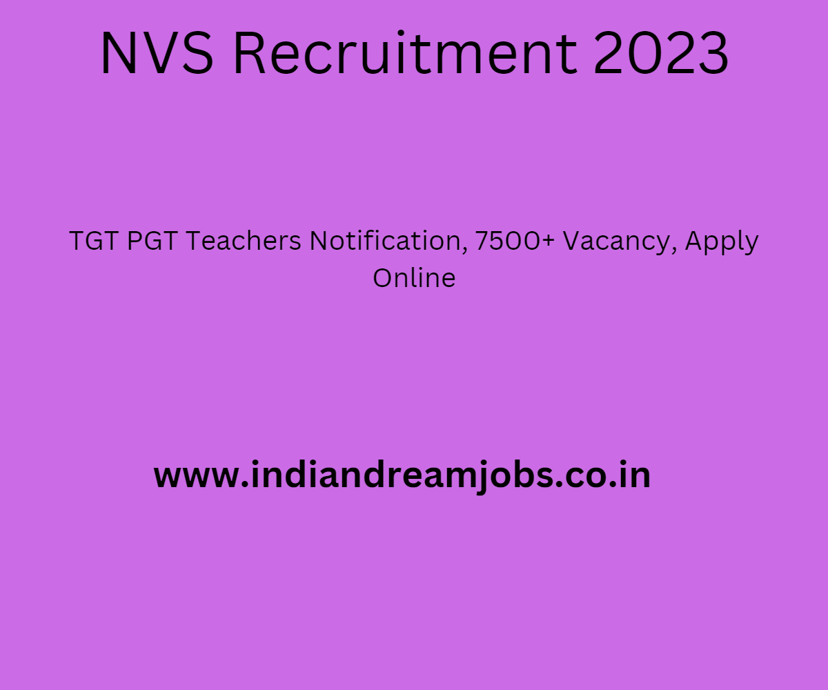 NVS RECRUITMENT 2023