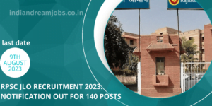 RPSC JLO RECRUITMENT 2023