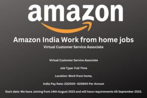 Amazon India Work from home jobs 