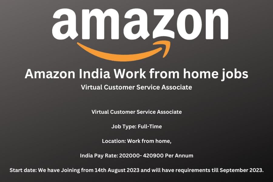 Amazon India Work from home jobs