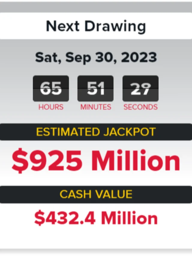 Powerball jackpot skyrockets to $925 million on 30 sept 2023